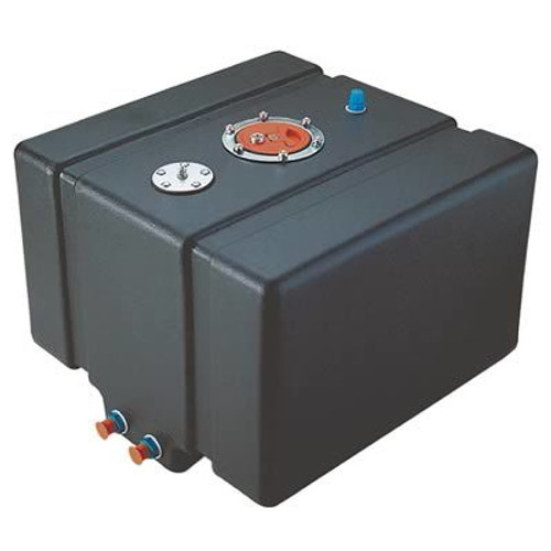 Fuel Cell - Pro Street - 16 gal - 25 in Wide x 17 in Deep x 10 in Tall - Two 8 AN Outlets - 6 AN Vent - Foam / Sending Unit - Plastic - Black - Each