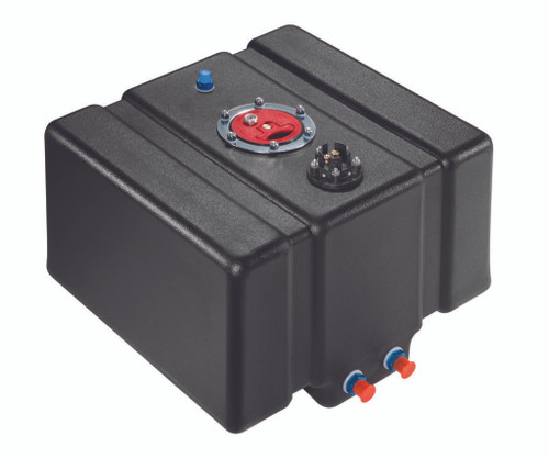 Fuel Cell - Pro Street - 16 gal - 25 in Wide x 17 in Deep x 10 in Tall - Two 8 AN Outlets - 6 AN Vent - Foam / Sending Unit - Plastic - Black - Each