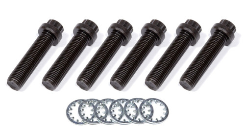 Flywheel Bolt Kit - Pro Series - 7/16-20 in Thread - 0.925 in Long - 12 Point Head - Chromoly - Black Oxide - Small Block Ford - Set of 6