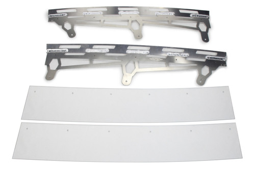 Spoiler - 60 x 5 in - 70 Degrees - 2-Piece - Polycarbonate Spoiler - Natural Aluminum Brackets - ABC NextGen - Kit Spoiler - 60 x 5 in - 70 Degrees - 2-Piece - Polycarbonate Spoiler - Natural Aluminum Brackets - ABC NextGen - Kit