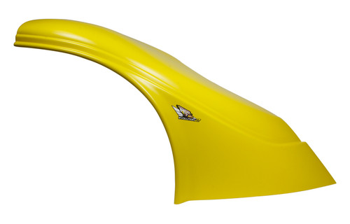 Fender - Passenger Side - Upper - MD3 - New Style - Plastic - Yellow - Dirt Late Model - Each