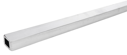 Aluminum Tubing - 1 in Square - 0.125 in Wall Thickness - 4 ft Long - Aluminum - Natural - Each