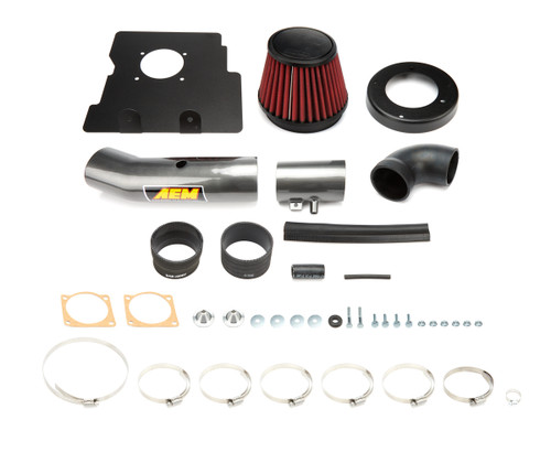 Air Induction System - Brute Force - Reusable Dry Filter - Aluminum - Gray Powder Coat - Ford Midsize SUV 1997-2000 - Kit