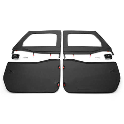 Doors - Front - Fabric - Black Diamond - Jeep Wrangler JL 2018-20 - Kit