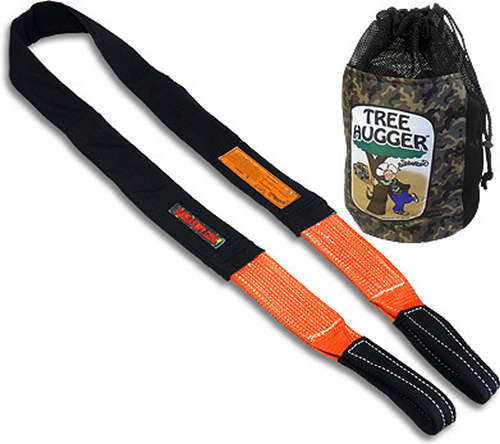 Tow Rope Tree Strap - Tree Hugger - 3 in Wide - 10 ft Long - 47000 lb Breaking Strength - Polyester - Black Cover - Each