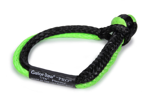 Shackle - Gator Jaw Pro - 7/16 in Rope - 52300 lb Breaking Strength - Nylon - Black / Green - Each