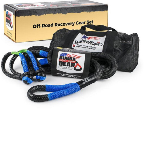 Tow Rope - Bubba Rope - 7/8 in Diameter - 20 ft Long - 28600 lb Breaking Strength - Gator Jaws Included - Nylon - Blue Eyes - Each Tow Rope - Bubba Rope - 7/8 in Diameter - 20 ft Long - 28600 lb Breaking Strength - Gator Jaws Included - Nylon - Blue Eyes - Each