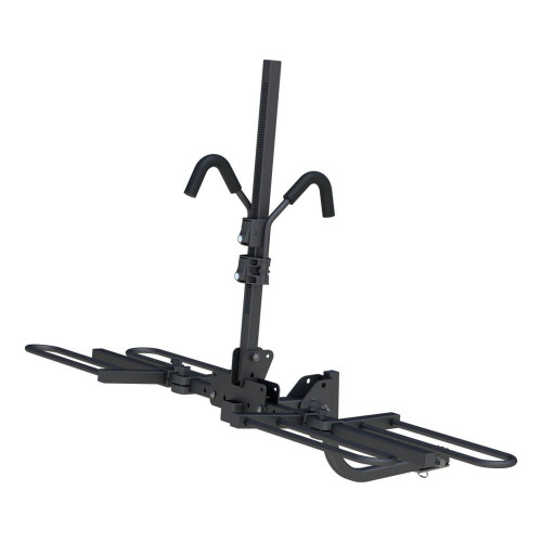 Bike Rack - Tray Style - 2 Bike - Hitch Mount - Steel - Black Powder Coat - 1-1/4 / 2 in Receiver - Kit