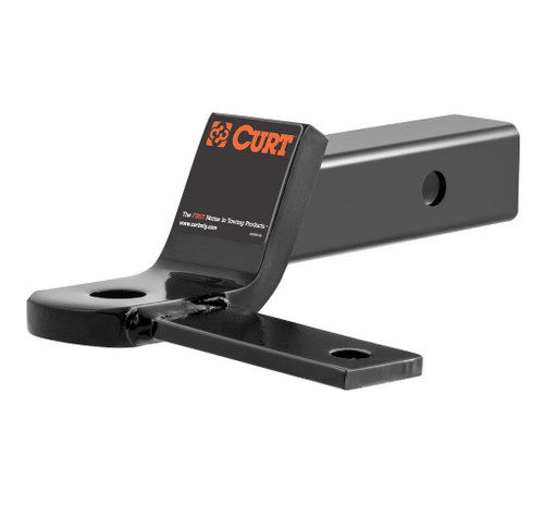 Hitch Shank Bar - 2 in Hitch - 7-1/2 in Long - 2 in Drop to 3/4 in Rise - 750 lb Tongue Weight - Sway Tab - Steel - Black Powder Coat - Each