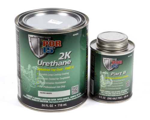 Paint - 2K Urethane - 8 oz Can Activator Included - 24 oz Can Urethane - Gloss White - Kit