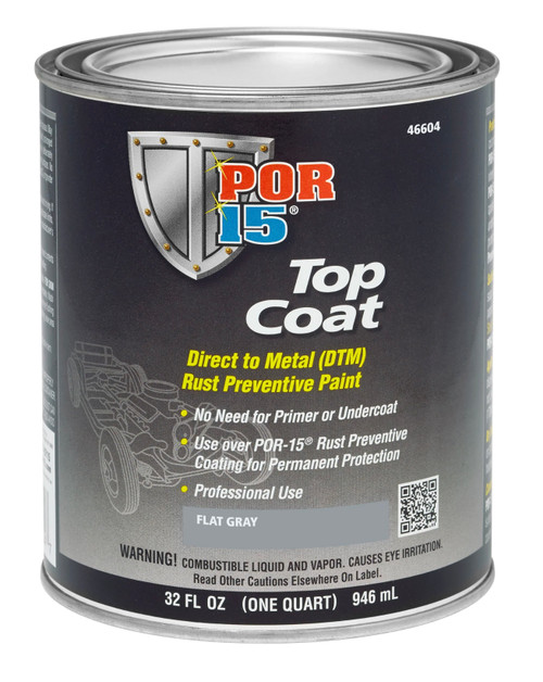 Paint - Top Coat - Urethane - Flat Gray - 1 qt Can - Each Paint - Top Coat - Urethane - Flat Gray - 1 qt Can - Each