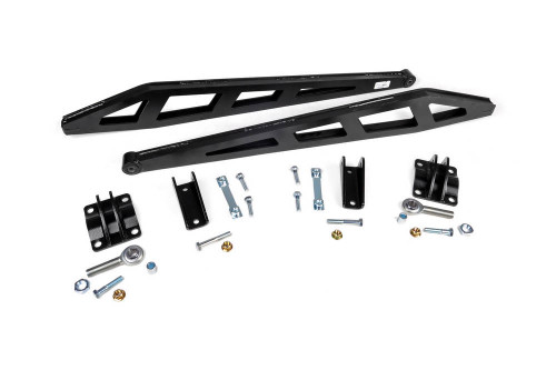 Traction Bars - Bolt-On - Brackets / Hardware - Steel - Black Powder Coat - GM Fullsize Truck 2007-18 - Kit