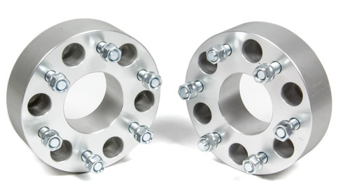 Wheel Spacer - 6 x 5.50 in Bolt Pattern - 2 in Thick - Aluminum - Natural - Pair