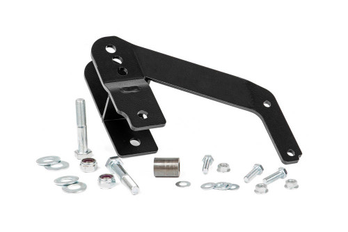 Track Bar Bracket - Relocation - Steel - Black Powder Coat - 2-1/2 to 6 in Lift - Jeep Wrangler JK 2007-18 - Kit