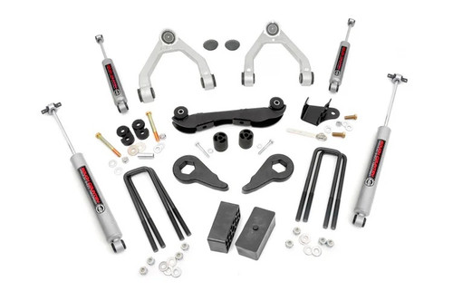 Suspension Lift Kit - 2 in to 3 in Lift - Control Arms / Ball Joints / Brackets / Blocks / Shocks / Hardware Included - GM Fullsize Truck 1988-99 - Kit