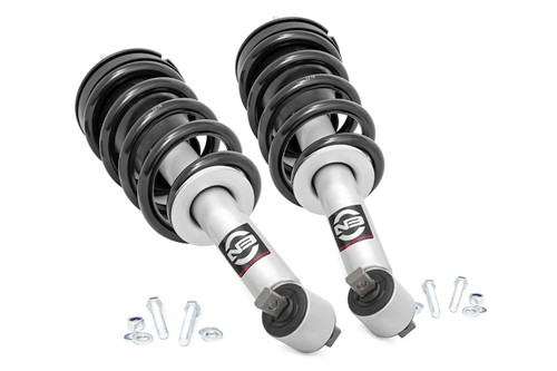 Suspension Leveling Kit - 2 in Lift - Coil Springs / Hardware / Spacers - Steel - Black Powder Coat - GM Fullsize Truck 2014-18 - Pair