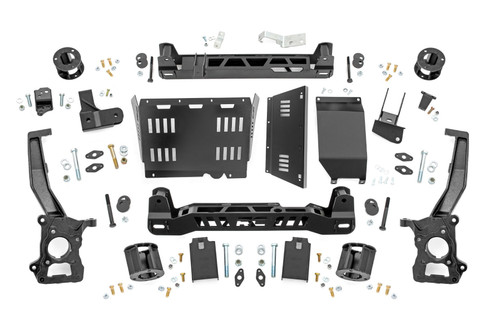 Suspension Lift Kit - 5 in Lift - Spacers / Knuckles / Crossmember / Skid Plate / Brackets / Hardware - Ford Midsize SUV 2021-22 - Kit