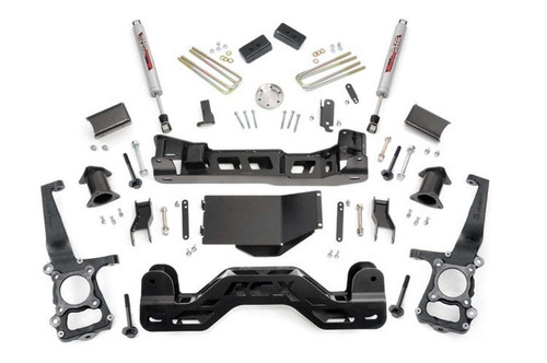 Suspension Lift Kit - 4 in Lift - Brackets / Bushings / Crossmembers / Hardware / Shocks / Spacers - Ford Fullsize Truck 2009-10 - Kit