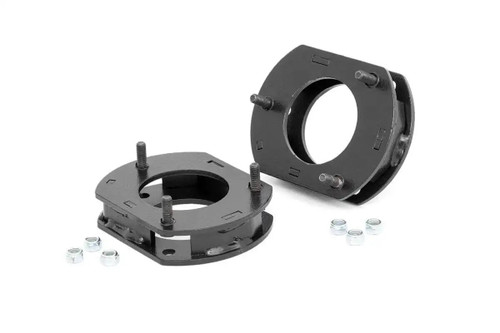 Suspension Leveling Kit - 2 in Lift - Front - Strut Spacers / Hardware - Steel - Black Powder Coat - Jeep Grand Cherokee 2011-22 - Pair