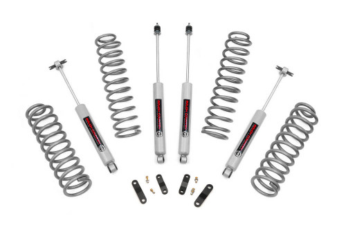 Suspension Lift Kit - 2-1/2 in Lift - Brackets / Coil Springs / Hardware / Shocks - Jeep Wrangler JK 2007-15 - Kit