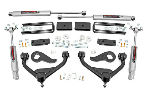 Suspension Lift Kit - 3 in Lift - Blocks / Control Arms / Hardware / Shocks / Spacers / Torsion Keys - 2500HD - GM Fullsize Truck 2020 - Kit