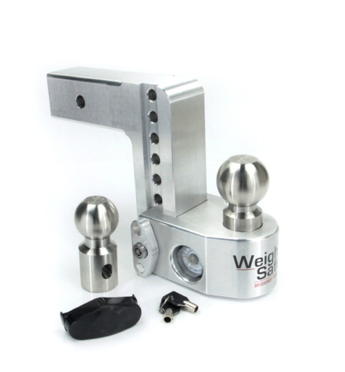 Ball Mount Hitch - 2-1/2 in Shaft - 2 / 2-5/16 in Hitch - 6 in Drop - 8000 / 18500 lb Capacity - Aluminum / Stainless - Natural - Kit