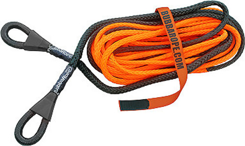 Tow Rope - 3/8 in OD - 50 ft Long - 17000 lb Capacity - Nylon - Black Eyes - Each