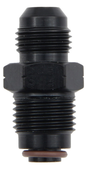Fitting - Adapter - Straight - 6 AN Male to 16 mm x 1.50 Male - Fuel Injection - Aluminum - Black Anodized - Each
