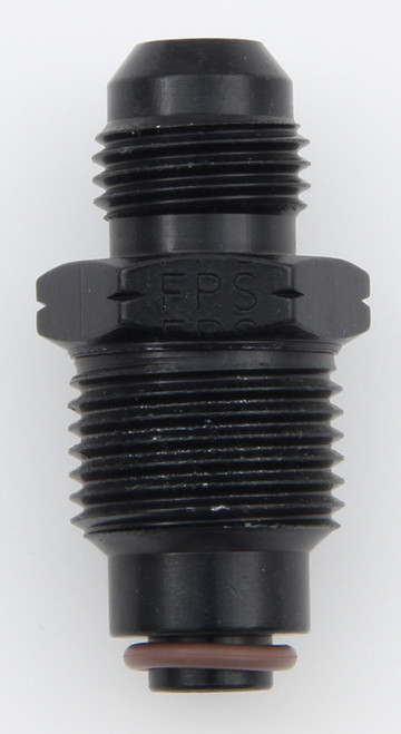 Fitting - Adapter - Straight - 6 AN Male to 18 mm x 1.50 Male - Fuel Injection - Aluminum - Black Anodized - Each