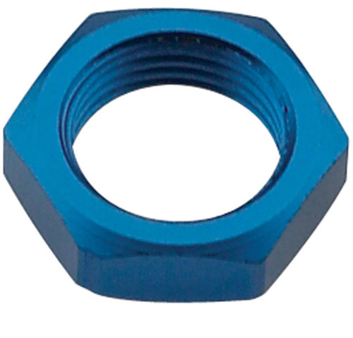 Bulkhead Fitting Nut - 4 AN - Aluminum - Blue Anodized - Each