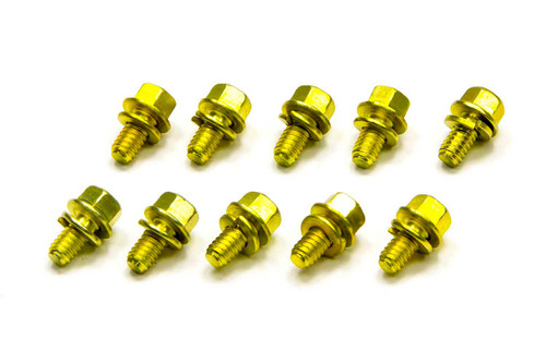 Timing Cover Bolt Kit - Hex Head - Steel - Cadmium - Small Block Chevy - Set of 10