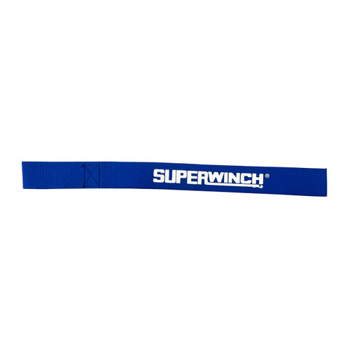 Clevis Flag - Hand Saver - 1 in Wide - 12 in Long - Superwinch Logo - Nylon - Blue - Each