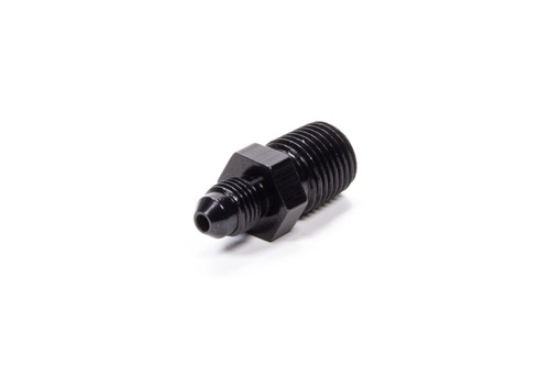 Fitting - Adapter - Straight - 3 AN Male to 1/4 in NPT Male - Aluminum - Black Anodized - Each
