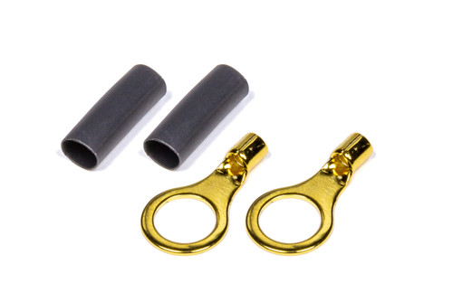 Ring Terminal - Power Rings - Heat Shrink Included - 16-14 Gauge Wire - 5/16 in Hole - Copper - Pair