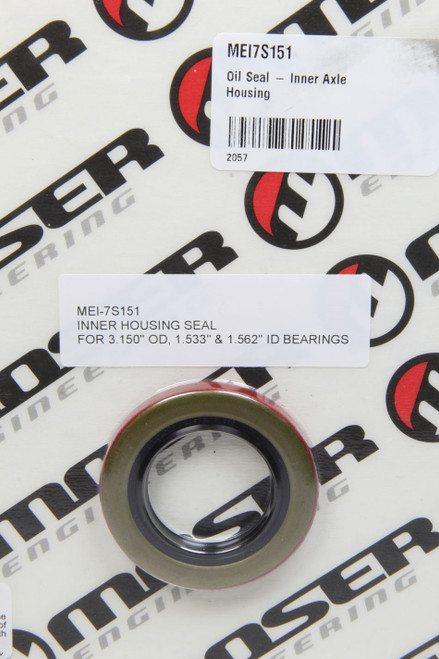 Axle Housing Seal - Inner - Lip - 2.5 in OD - 1.531 in ID - Rubber / Steel - Natural - Each