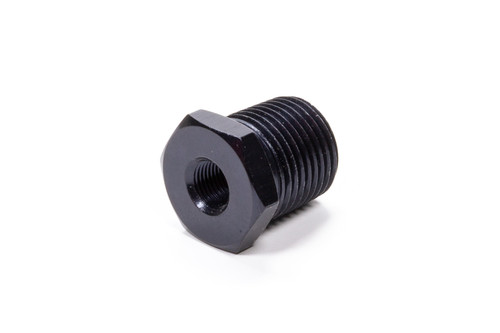Fitting - Bushing - 1/8 in NPT Female to 1/2 in NPT Male - Aluminum - Black Anodized - Each
