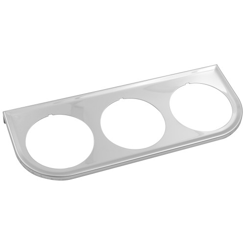 Gauge Mounting Bracket - Triple - 2 in Gauge - Steel - Chrome - Each