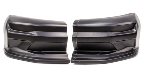 Nose - Dominator SS Camaro - 2-Piece Complete - Plastic - Black - Universal - Street Stock - Kit