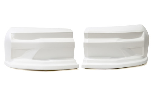 Nose - Dominator SS Camaro - 2-Piece Complete - Plastic - White - Universal - Street Stock - Kit