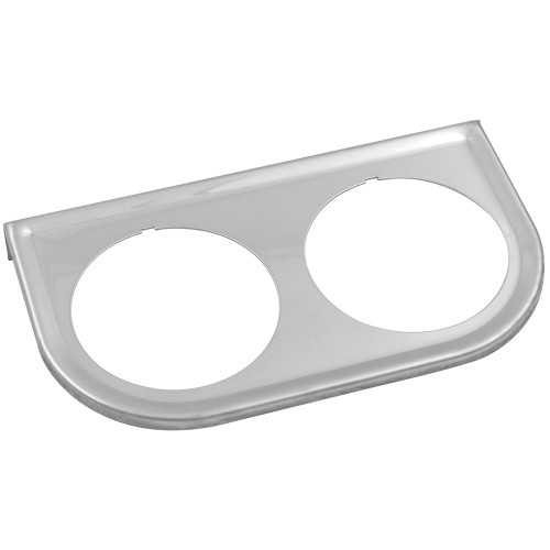 Gauge Mounting Bracket - Double - 2 in Gauge - Steel - Chrome - Each