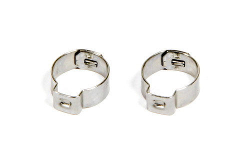 Hose Clamp - Band - Push Lock Clamp - 4 AN - Stainless - Natural - Pair