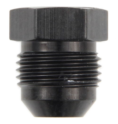 Fitting - Plug - 4 AN - Hex Head - Aluminum - Black Anodized - Each Fitting - Plug - 4 AN - Hex Head - Aluminum - Black Anodized - Each
