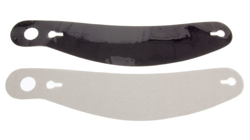 Helmet Shield Tear Off - 2 mm Thick - 12-1/8 in Center to Center - Plastic - Smoked - Zamp Helmets - Set of 5