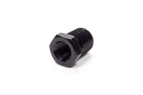 Fitting - Bushing - 1/8 in NPT Female to 1/4 in NPT Male - Aluminum - Black Anodized - Each