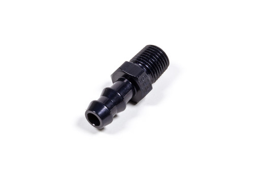 Fitting - Adapter - Straight - 1/4 in NPT Male to 3/8 in Hose Barb - Aluminum - Black Anodized - Each