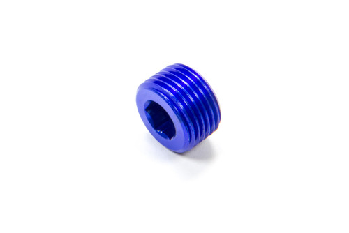 Fitting - Plug - 3/8 in NPT - Allen Head - Aluminum - Blue Anodized - Each