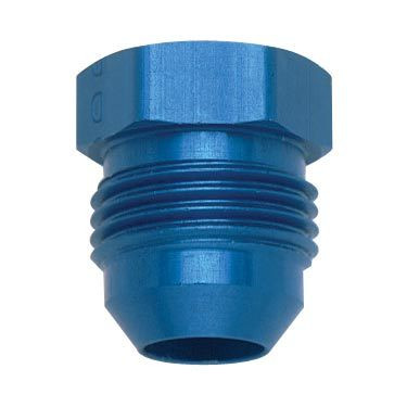 Fitting - Plug - 8 AN - Hex Head - Aluminum - Blue Anodized - Each