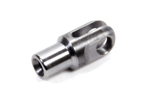 Tube End - Weld-On - Clevis - 0.130 in Slot - 1/4 in Bore - 1/2 in Tube - 0.058 in Wall - Chromoly - Natural - Each