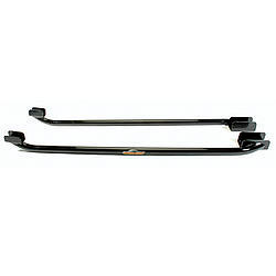 Subframe Connectors - Weld-On - 1-5/8 in OD x 0.125 Tubing - Steel - Black Powder Coat - Ford Mustang 1964-66 - Kit