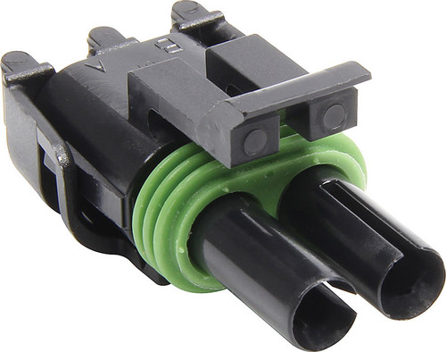 Weather Pack Housing - Female - Seals Included - 2 Pin - 12V - 20 amps - Plastic - Black - Each